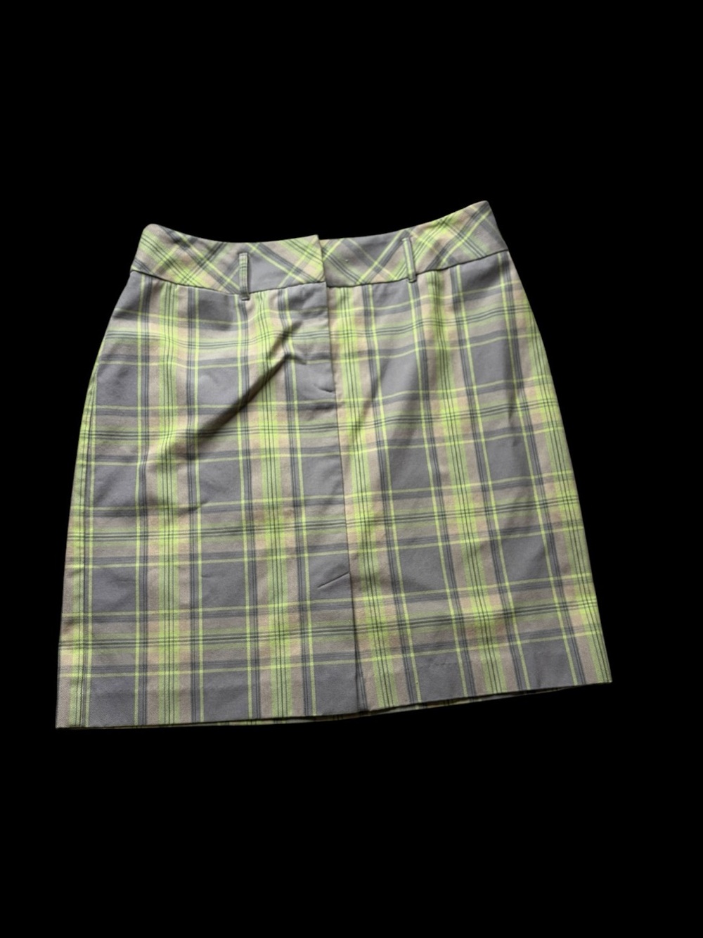 Jones Wear Sport Y2K Vintage Midi Green Plaid Skirt Sz 14